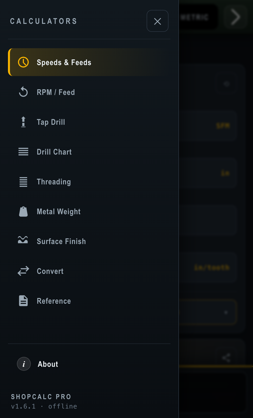 ShopCalc — calculator drawer